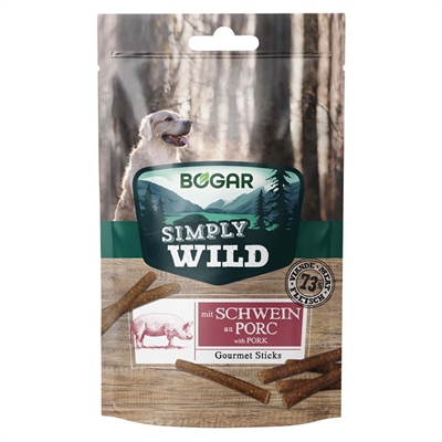 Bogar Simply Wild Gourmet Sticks med Gris 100g